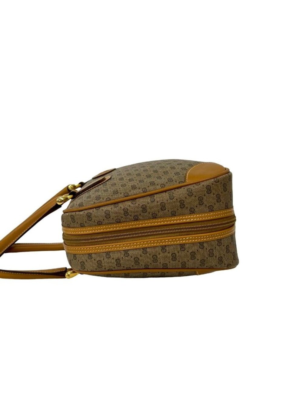 Gucci Vintage Micro GG Leather Mini Boston Bag Brown Camel - Picture 5 of 10
